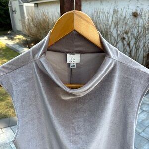 a new day Velvet Sleeveless Cowl Neck Sweater - Light Gray